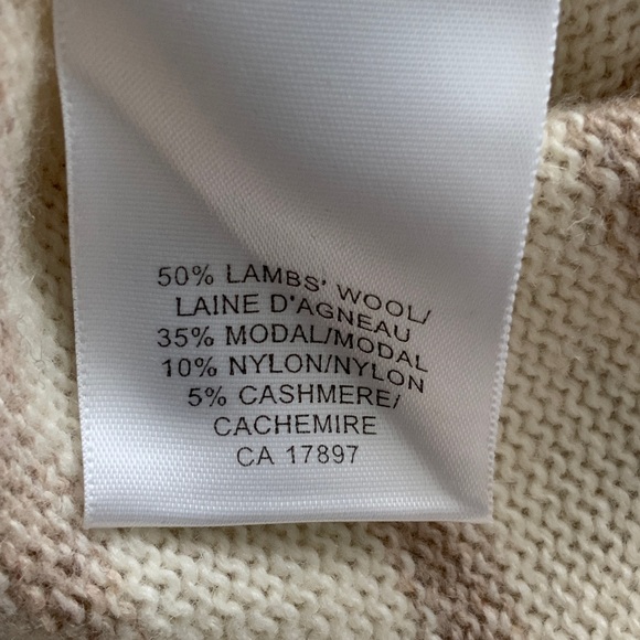 Banana Republic Cream and Tan Knit Cashmere blend Vest S - Picture 4 of 5